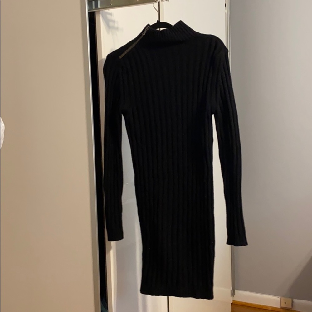 Moschino Black Zip Neck Dress